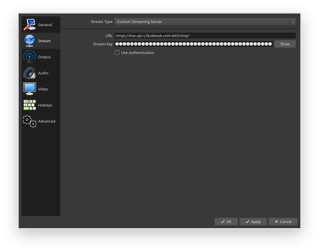 Input URL apd Key